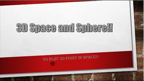 3D Space and Equation of Sphere