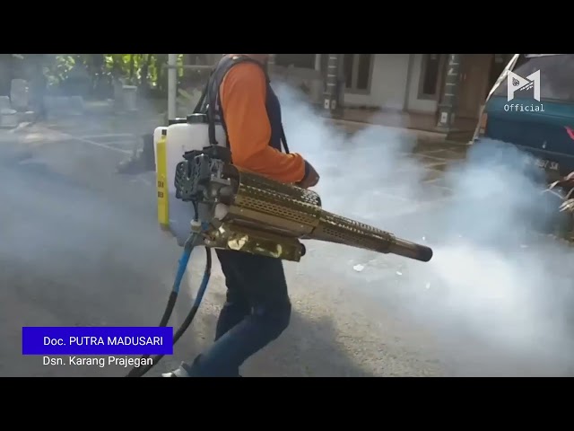 Kegiatan  Fogging Lingkungan Untuk Memberantas Sarang Nyamuk Bersama Karang Taruna Putra Madusari class=