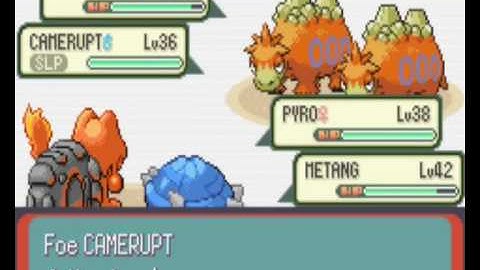 Pokemon Emerald Rock Only Challenge Part 13: Flint & Steven vs Maxie and Tabitha