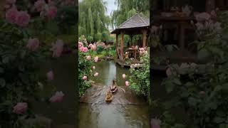Peaceful Rain with Duck Family 🦆🌧️ So Relaxing! #shorts #nature #rain #duck #relaxing