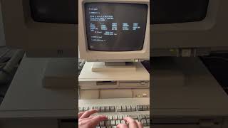 Vintage Computer Sounds: IBM PS/1 Boots to DOS and copies files to floppy disks. #ASMR #retro #tech