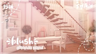 Bloxburg | 150k Blush Aesthetic Home Interior | House Build | $150k