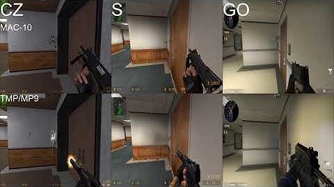 Counter-Strike MAC-10/TMP/MP9 Comparison (CZ/Source/GO)