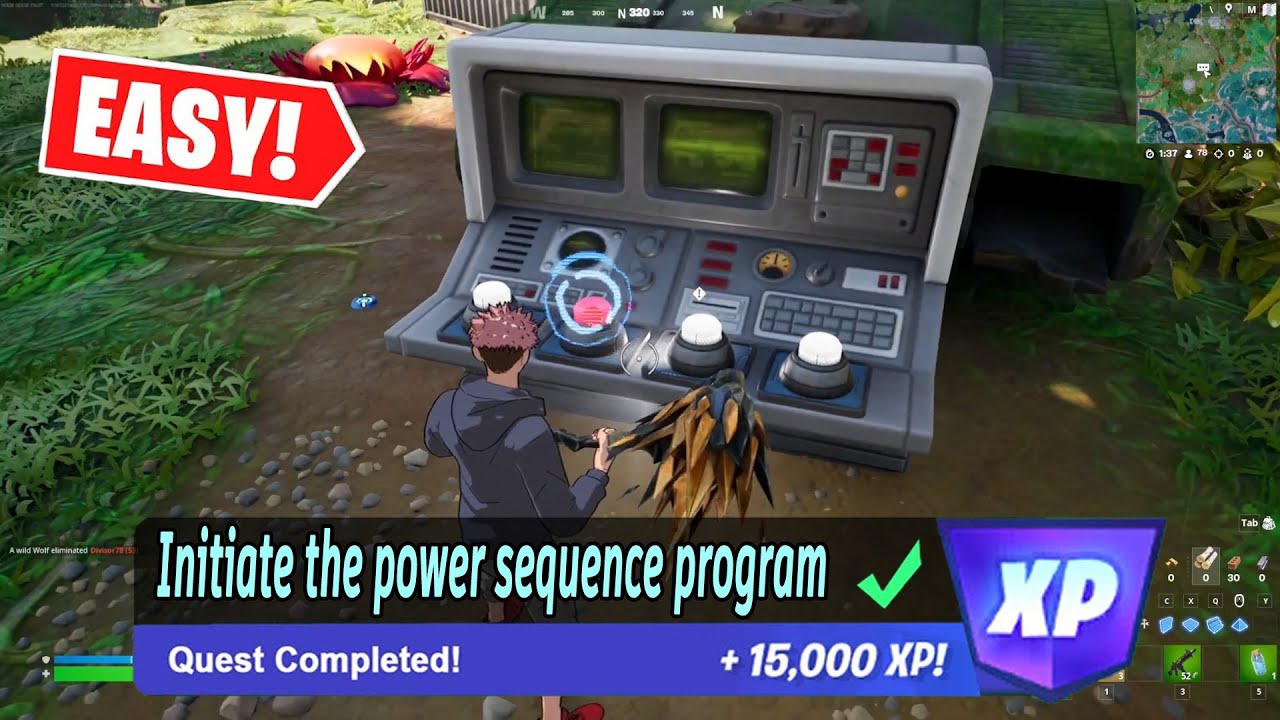Initiate the power sequence program at Slone’s location | Slones's Quests