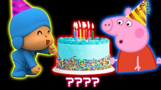 Pocoyo \& Peppa Pig Birthday Song Sound Variations in 46 Seconds | STUNE