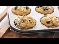 Blueberry Oatmeal Muffins 低糖低脂蓝莓燕麦瑪芬 | Apron