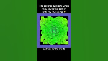The squares duplicate when they touch the barrier until my PC crashes #satisfying #viral #trending