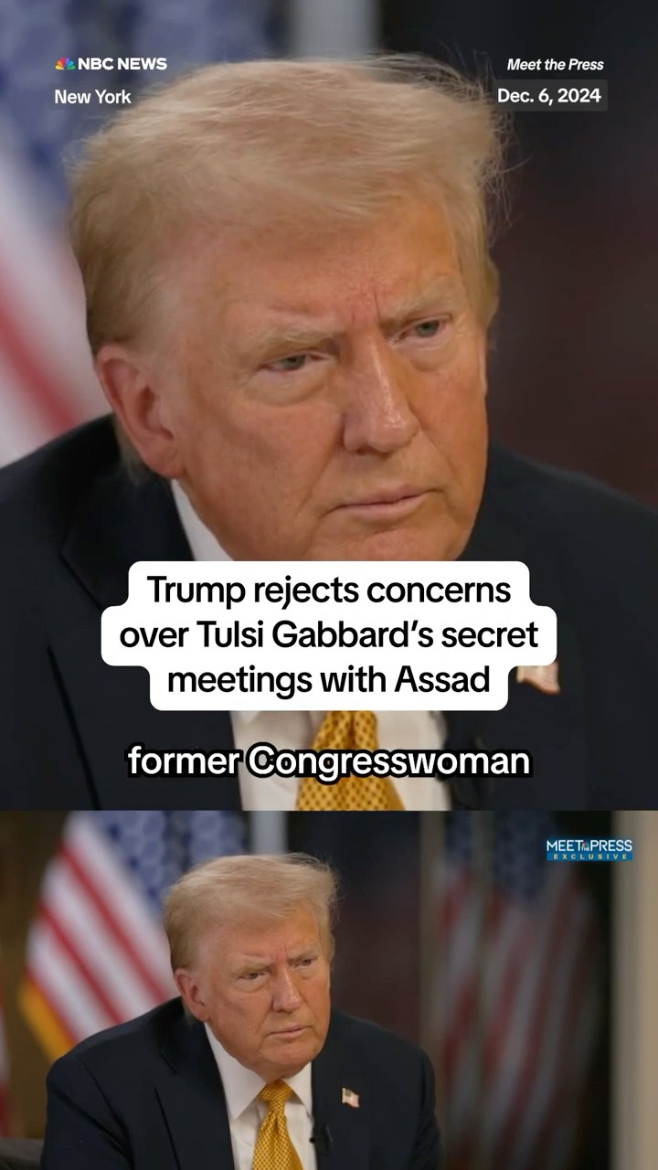 Trump rejects concerns over Tulsi Gabbard's secret meeting with Assad