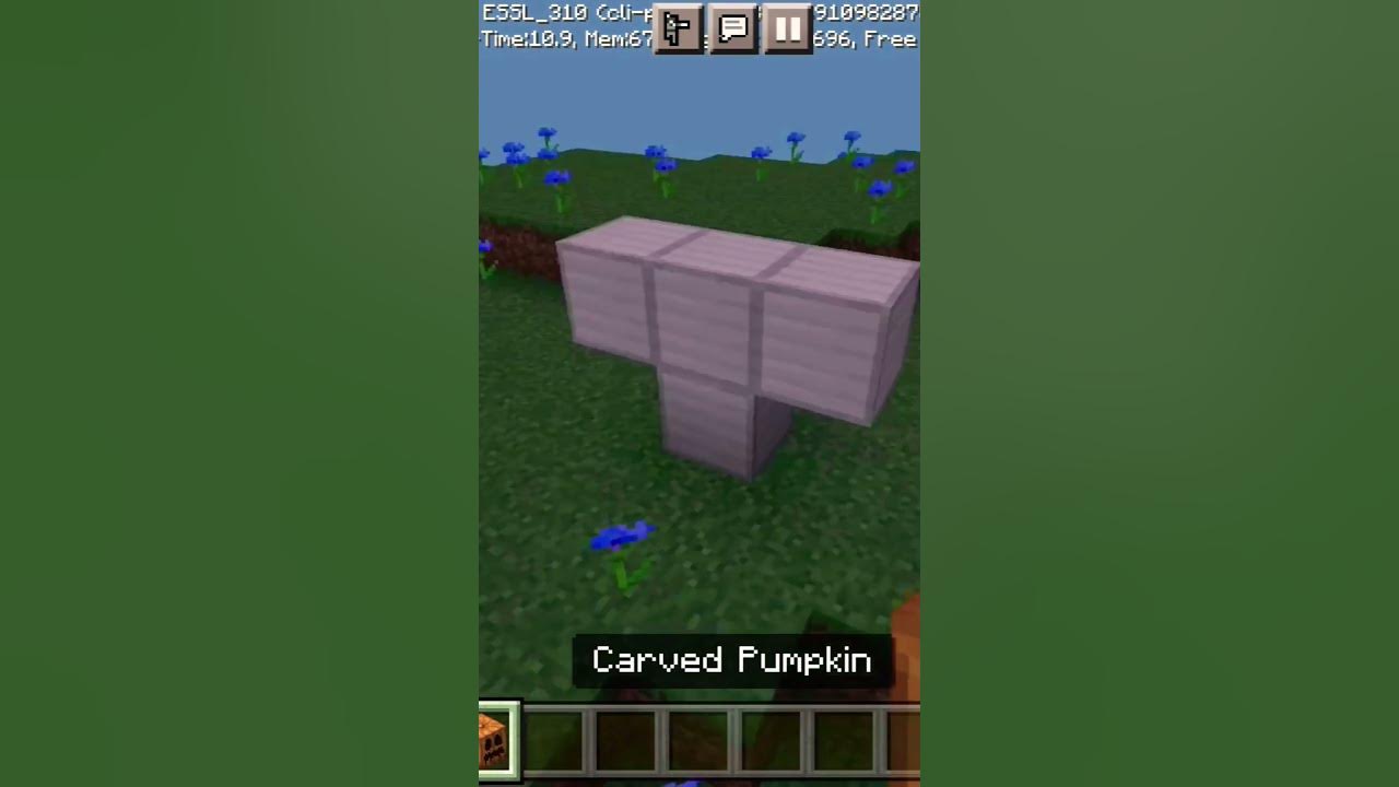 Minecraft how to create iron golem shorts minecraft irongolem