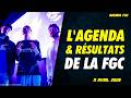 L'AGENDA FGC & LES RÉSULTATS DE LA SEMAINE - 11 AVRIL 2026