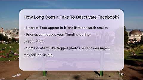 How Long Does It Take To Deactivate Facebook? - Everyday-Networking
