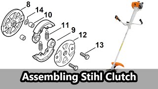 Assembling a clutch of a Stihl Brushcutter FS Serie