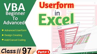 Excel VBA Lesson-12 Part 1 in Pashto | Advanced Userform in Excel VBA #userform #excelvba #2013