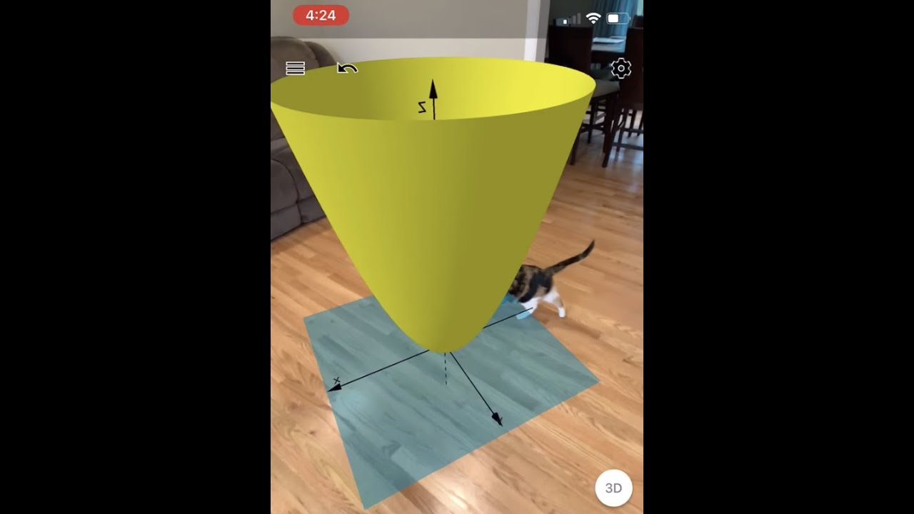 Circular Paraboloid as a LOCUS: Quick Modeling Demo in GeoGebra 3D with Augmented Reality (iOS)