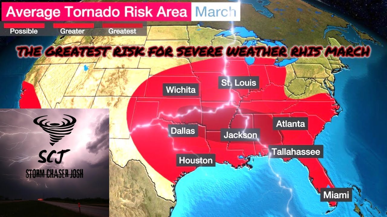 THE GREATEST RISK FOR SEVERE WEATHER THIS UPCOMING MARCH - YouTube