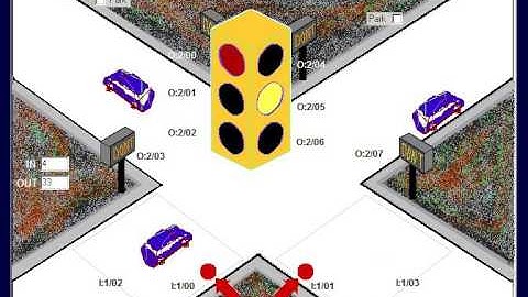 Programación ladder semáforo en logixpro (lenguaje en escalera)