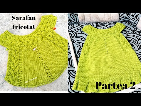 Sarafan tricotat pentru copii. Foarte usor de facut! Partea 2. - YouTube