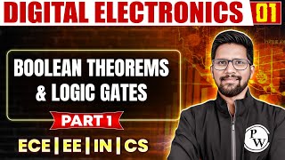Digital Electronics 01 | Boolean Theorems & Logic Gates (Part-01) | GATE 2025 series | ECE/EE/IN/CS