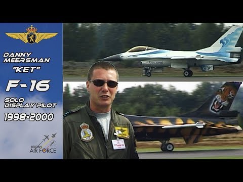 F-16 1998-2000 Danny "KET" Meersman Belgian Air Force  F16 Solo Display Pilot 1998-2000 Retroclip