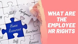 What Are The Employee HR Rights
