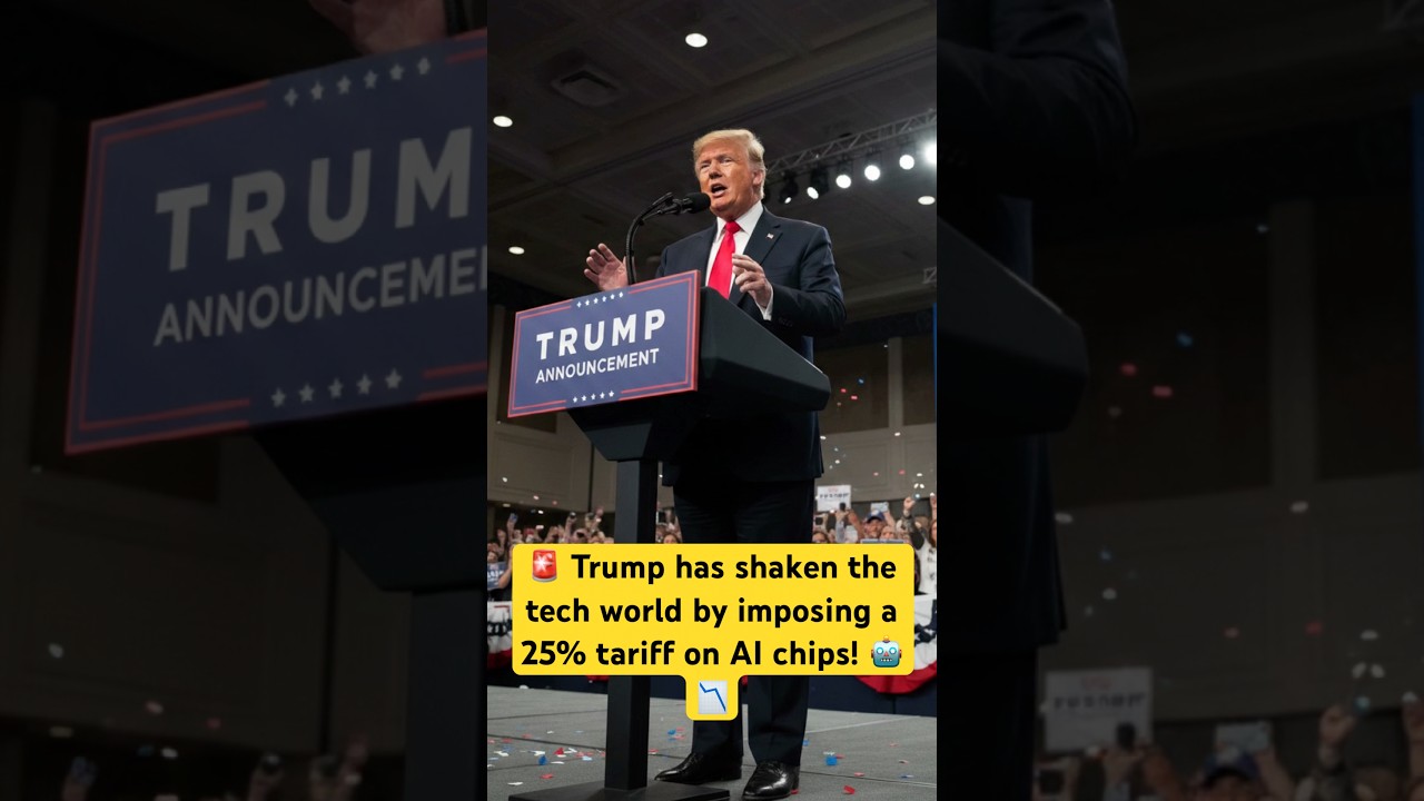 🚨 Trump has shaken the tech world by imposing a 25% tariff on AI chips! 🤖📉 