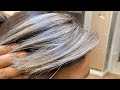 Silver Gray Hair Colour | Keune Hair Colour | Gray Higlights | Farah salon