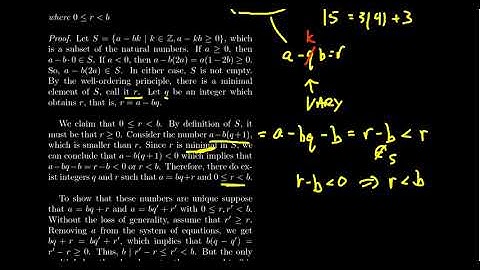 The Division Algorithm