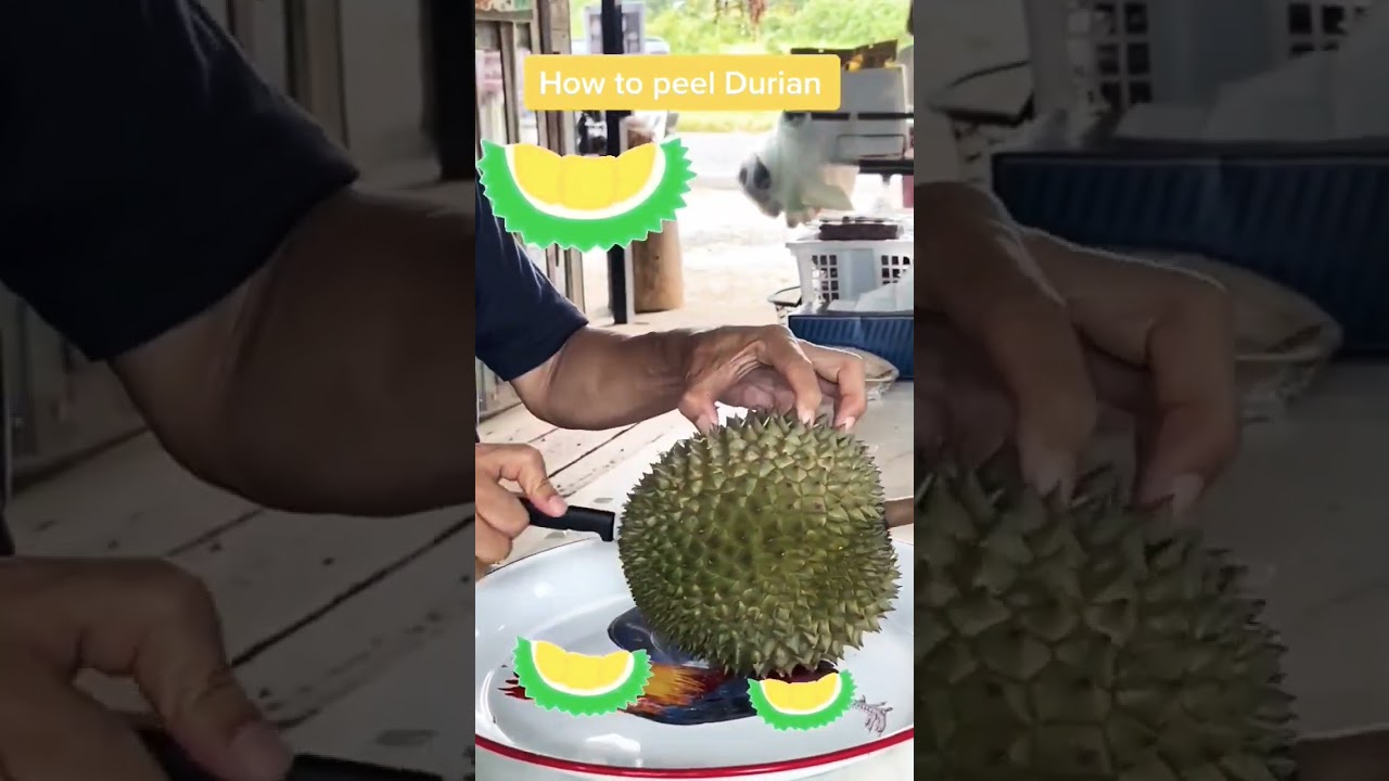 How to peel durian 