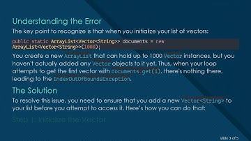 How to Resolve the IndexOutOfBoundsException When Adding Elements to a List of Vectors in Java