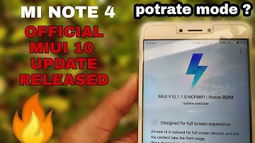 Redmi Note 4 Stable MIUI 10.1.1.0 official Update  | Potrait mode & Gestures 🔥🔥