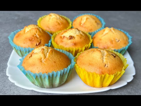 Видео: Без Заморочек Очень Просто и Вкусно Домашние Кексы с Изюмом / Raisin Cupcakes / Muffins