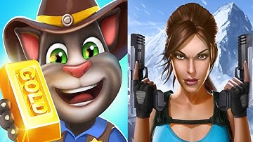 Talking Tom Gold Run VS Lara Croft Relic Run Android iPad iOS Gameplay HD