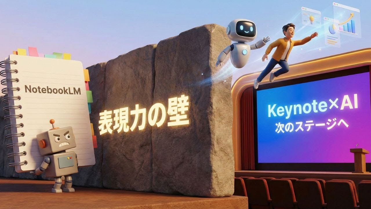 NotebookLMでは届かない「表現力」の壁。Keynote×AIがプレゼンを次のステージへ。
