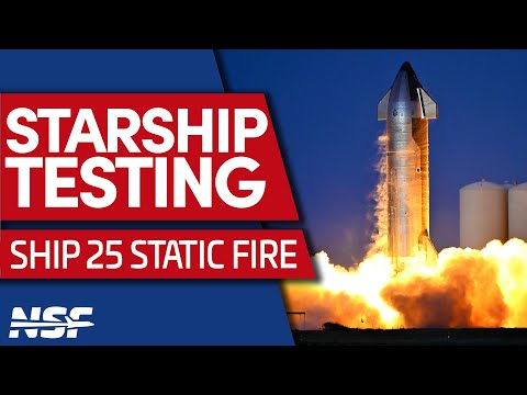 SpaceX Ship 25 Static Fire Testing