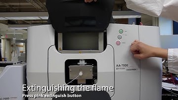Shimadzu AA-7000 extinguishing the flame
