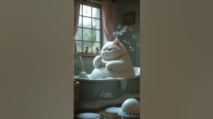 Watch the video about Cat bathing in bathtub #cat #cute #comedy #love #funny #shorts #shortvideo #trending #fyp #viral