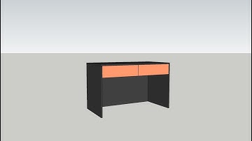 Học sketchup cơ bản bài 1 : Cách vẽ cái bàn MDF