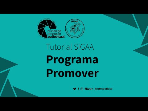 Tutorial SIGAA - Programa Promover