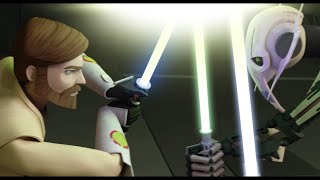 Clone Wars Utapau Unfinished Scene Animated Grievous vs Obi Wan