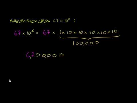 მაჩვენებლებისა და 10-ის ხარისხების კანონზომიერებები