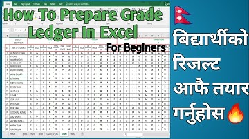 🇳🇵Student Grade Ledger In Excel🇳🇵,How to prepare student grade ledger,mark ledger in excel,