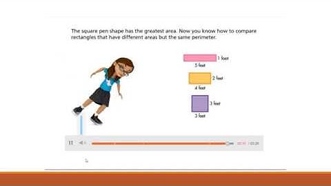 3rd Grade Math- Lesson 16-4: Same Perimeter, Different Area
