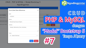 #7 - Ubah Data  | CRUD PHP & MySQL + Modal Bootstrap 5