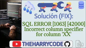 Solución (FIX): SQL ERROR [1063] [42000] Incorrect column specifier for column 