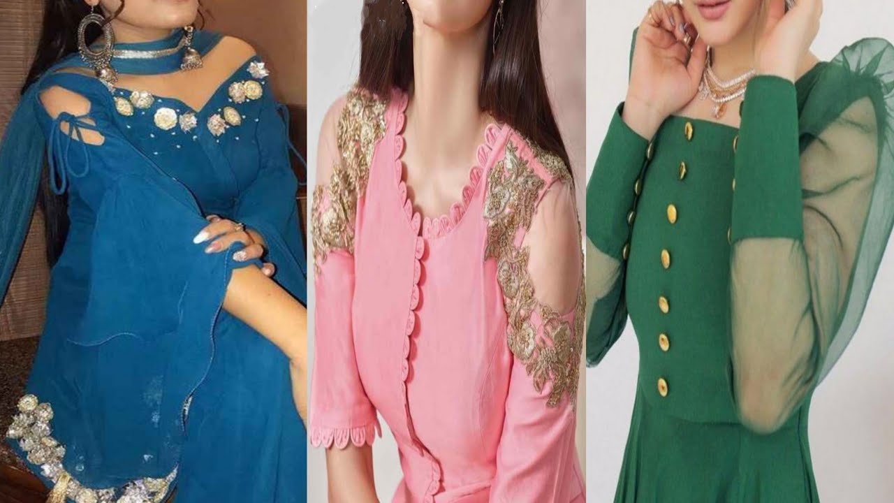 Latest Neck, Sleeves and Daman Designs Neck & Sleeves Design For