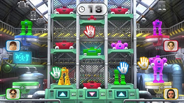 Wii Party U minigame: Assemble Bots 60fps