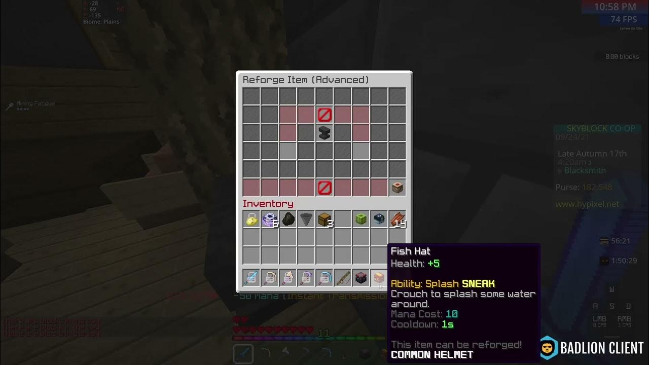 Hypixel Skyblock on Fish Hat YouTube