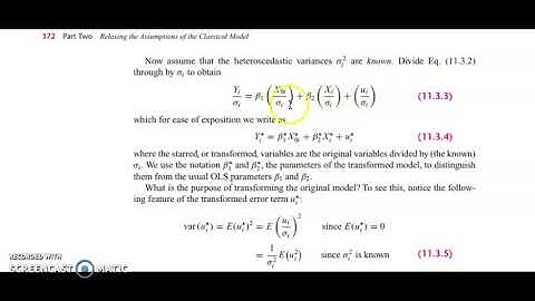 Heteroscedasticity   (Remedial measures)