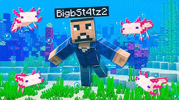 Minecraft 1.17 Snapshot! - AXOLOTLS! (My First Experience) l Cave & Cliffs