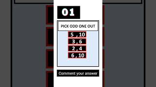pick odd one #puzzle #maths #aptitude #reasoning #oddoneout